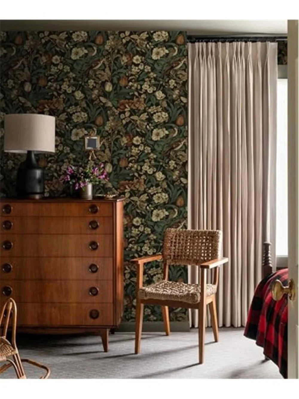 Floral Bird Peel And Stick Wallpaper Vintage Removable Contact Paper Decor